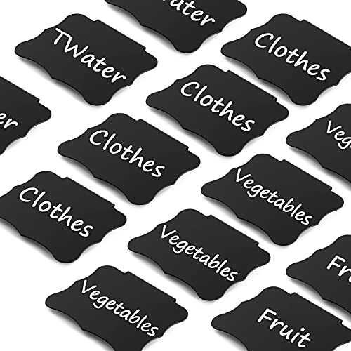 Plastic Basket Bin Label Clip on Removable Basket Label Kitchen Pantry Basket Label Clip with White Chalk Markers Kitchen Clip Label Holders for Storage Bin Clip Basket Box Hanging Label (18 Pieces) - view 4
