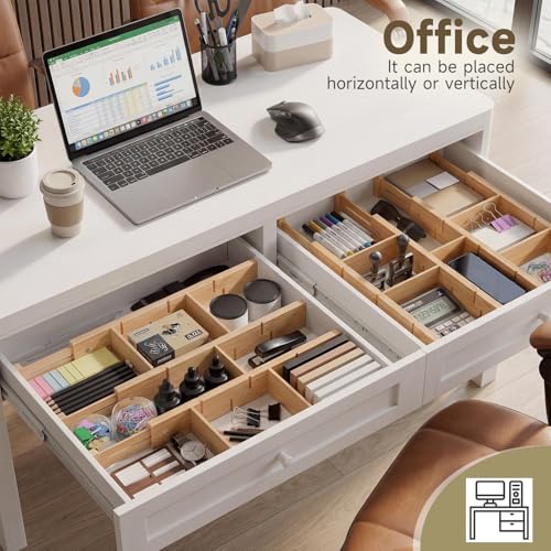 Bamboo Drawer Dividers, Expandable Kitchen Drawer Organizer - view 6