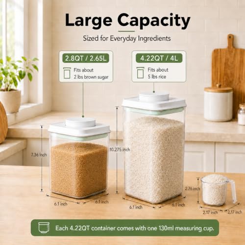 2.8 Qt Airtight Food Storage Container with Clear Stackable Pop Lid - view 6