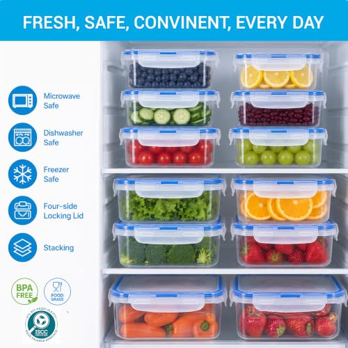 (Pack of 6) Lock & Lock Airtight Square Food Storage Container 29.41-oz / 3.68-cup - view 5