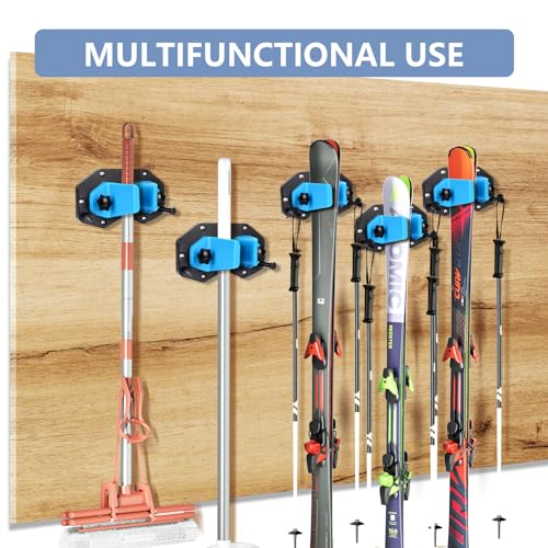 Ski Wall Mount, Snowboard Wall Mount, Wall Mounted Ski Storage Rack for Garage Organizer System, Fits Any Ski/Snowboard Display(1Pack) - view 5