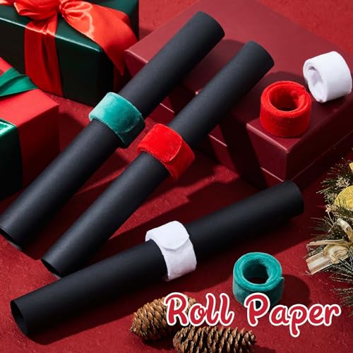 12 Pcs Christmas Wrapping Paper Roll Holder, Red Green White - view 5