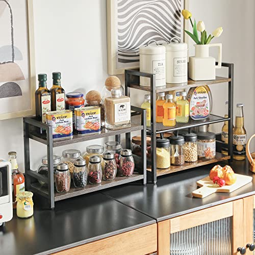 3-Tier Spice Rack，Kitchen Countertop Organizer,Brown - view 4