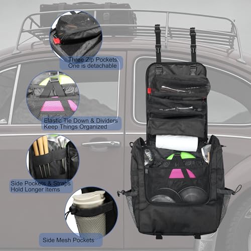 Hanging Camp Kitchen Organizer Bag Storage with Paper Towel Holder - view 4