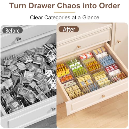 8 Pack Pantry Organization and Storage Bins with Removable Dividers - view 5