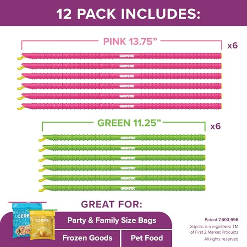 Bag Sealer - 12-Pack XLarge Reusable Bag Clips, Original Airtight & Waterproof Seal for Food Storage - view 2