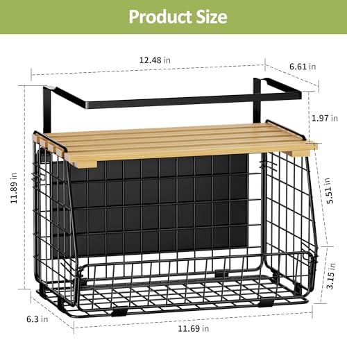 2 Pack Magnetic Shelf for Fridge, Fruit Potato Onion Storage Bins - view 6