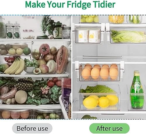 Refrigerator Organizer Drawer,Plastic Fridge Drawer With Handle Pull Out Fridge Bins Organizer, Extra-Long Stretch 19.5",Cheese, Deli Meat, Drinks, Fruit, Vegetable - view 4