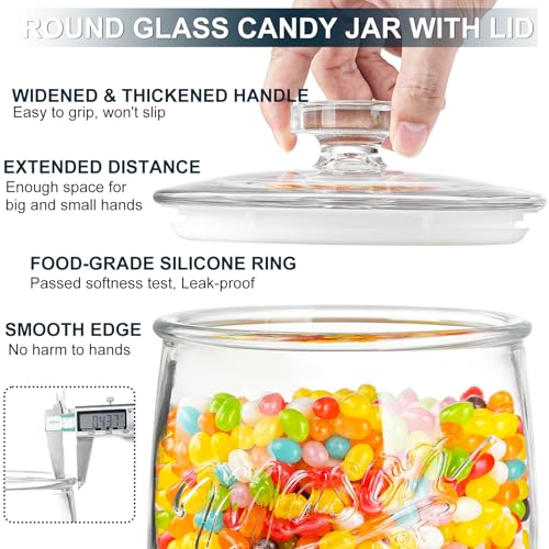 1 Gallon Glass Cookie Jar, Airtight Lid & Wide Mouth Mason Jar - view 2