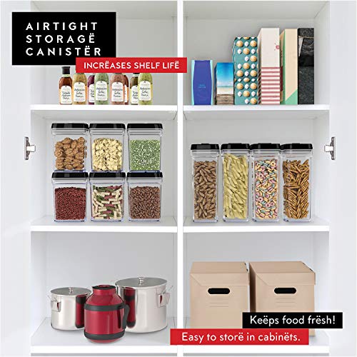 Airtight Food Storage Containers with Lids – 6 Piece Set Air Tight Kitchen Storage Containers for Pantry Organization and Storage - Clear Plastic BPA-Free - Keeps Food Fresh & Dry - view 2