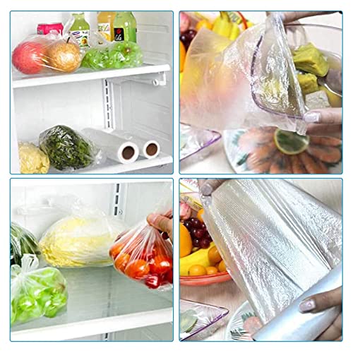 12'' x 16'' Plastic Produce Bags on a Roll, Clear, Food Storage Bags for Bread, Vegetable, Fruits and Meat, 350 Bags/Roll - view 7