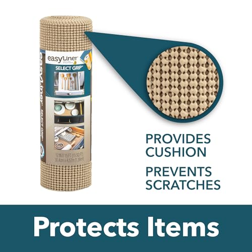EasyLiner Shelf Liner Non Adhesive, 12 in x 24 Ft, Select Grip White - view 2