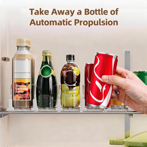 6 Row Automatic Soda Can Organizer for Refrigerator, Depth 15" - view 3