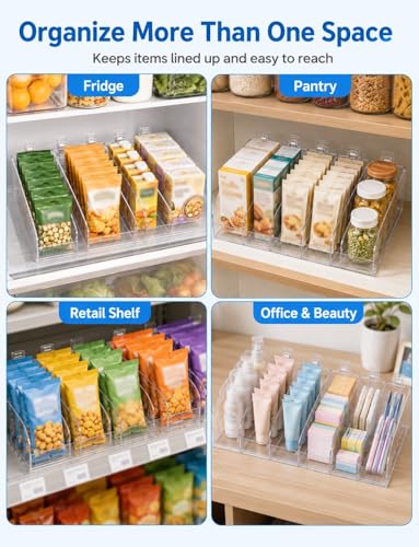 Adjustable Sliding Organizer, Self-Feed Fridge Tray, Rolling Beverage Storage for Pantry, Kitchen and Retail Shelves(5 PCS,31 cm) - view 7