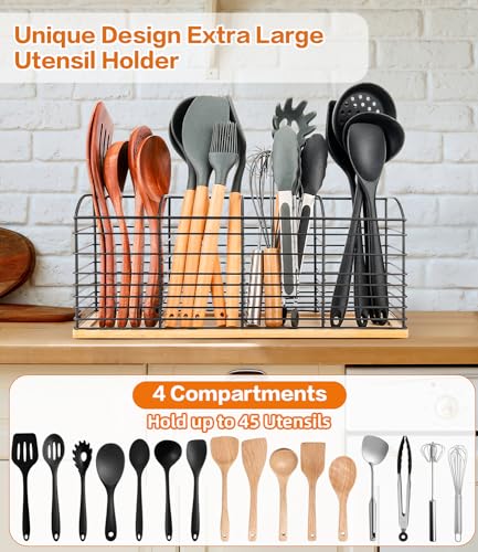 Extra Large Utensil Holder for Kitchen Counter -15.7"x 6.7"x 4.4" - view 4