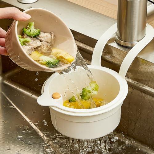 Compacts Sink Hanging Basket with Filter Tray for Faucet, White - view 3