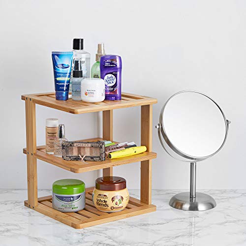 Bamboo Corner Shelf, 3 Tier, 10 x 10 inch, 11.5 inches high - view 7
