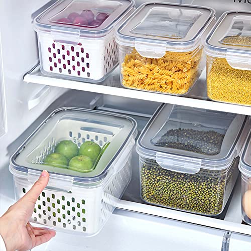 4 Pack Fresh Food Storage Containers, Fruit Organizer for Refrigerator - view 5