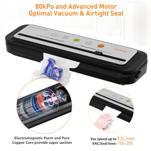 2023 Updated Vacuum Sealer Machine Bundle with 110 Count 8''x12'' BPA Free Vacuum Bags - view 3