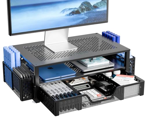 Monitor Stand with Storage, Desk Organizers and Accessories