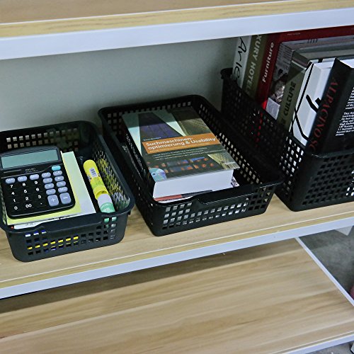 6-Pack Rectangular Plastic Desk Organizer, Multi-use Storage Basket - view 5