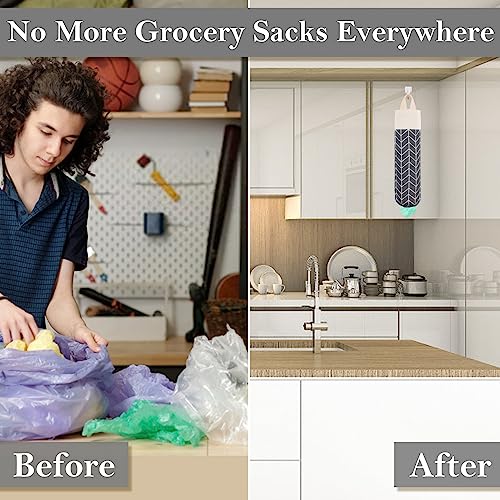 Plastic Bag Holder, Canvas Grocery Bag Holder Dispenser, Storage - view 6