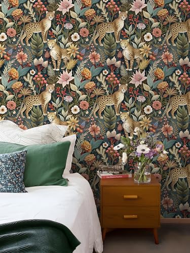 Jungle Cheetah Peel and Stick Wallpaper Animal 17.3in x 32.8ft - view 4