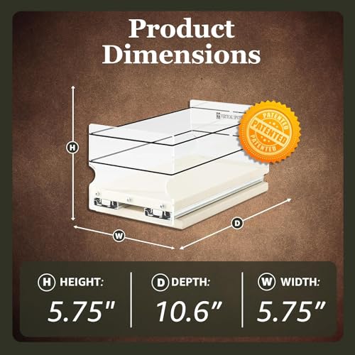 Heavy Duty Kitchen Spice Rack Storage - Pull Out Drawers For Kitchen Cabinets - Sliding Pantry Organizers - Seasoning Cabinet Pull Out Shelves - Made in USA - 5.75"W x 5.0"H x 10.6"D - view 2