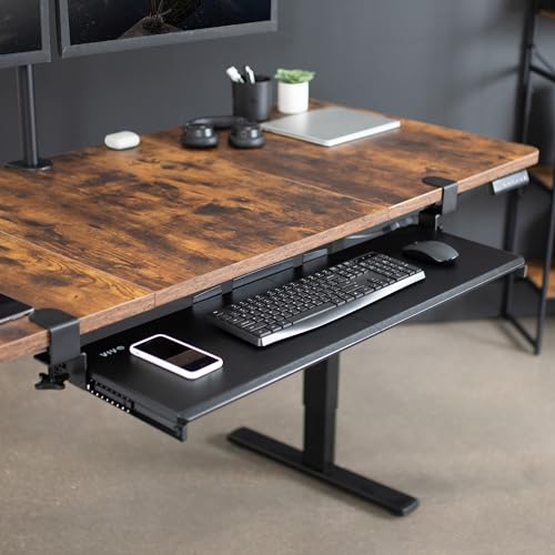 Black Extra Large Clamp-on 34 x 11 in Keyboard Tray, MOUNT-KB15EB - view 2