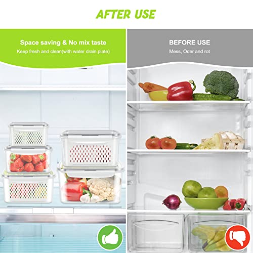 10 PS Fridge Food Plastic Storage Container with Colander - view 5