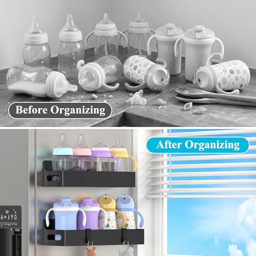 2 Pack Magnetic Spice Rack for Refrigerator Upgrade Black - view 2