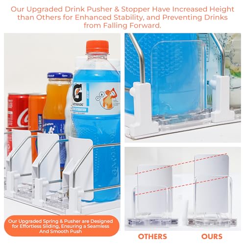 New Design Self Pushing Drink Organizer for Fridge - 5 Rows, Holds 25 Cans - view 3