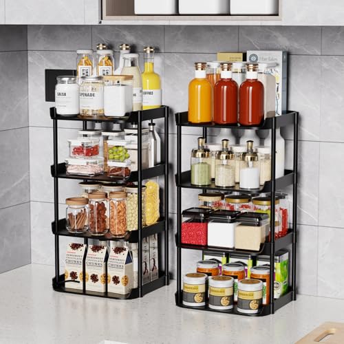 8 Tier Vertical Narrow Shoe Rack, Stackable Tall Skinny Shoerack, Compact Single Shoes Storage Tower for Slim Space, Corner Plastic Shelves, for Hallways, Entryway, Bedrooms Organizer, Black - view 6