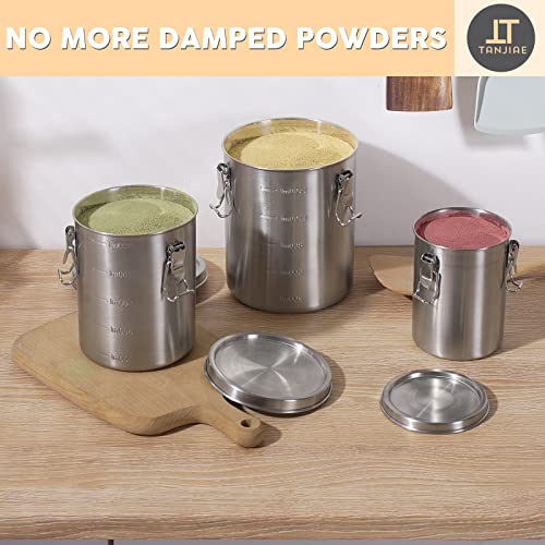 Bundle - 2 Items Compact Stainless Steel 100% Airtight Metal Canisters Sets for Small Kitchens - view 6
