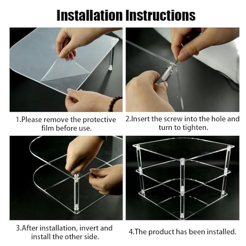 Plate Organizer for Cabinet Space Saver, Clear Acrylic 3-Tier Corner Shelf for Kitchen Storage, Holds Dishes and Bowls, Compact Bathroom Shelf for Organized Spaces - view 3