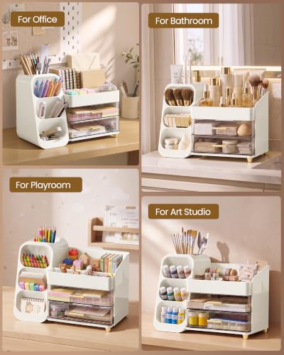 Makeup Organizer, Cosmetic Display Case with 2 Drawers - view 6