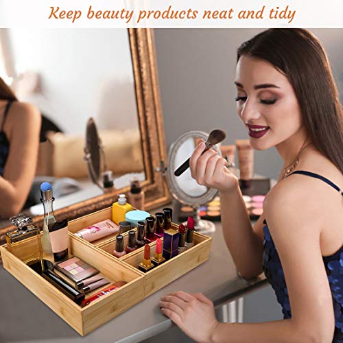 Wooden Drawer Organizer for Kitchen, Small Stackable Utensil Holder 12"x 6" - view 4