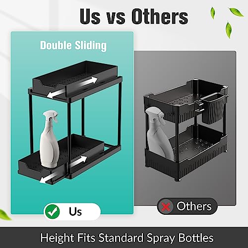 2 Tier Sliding Under Sink Organizer, Multi-purpose Kitchen organizers and storage, Bathroom Storage, Kitchen sink organizer - view 4