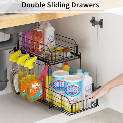 Under Sink Organizers and Storage 2 Pack, 2-Tier Pull Out - view 4
