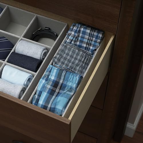 Grey 725-1 Deep Drawer Organizer Box for Storage | 12 in x 4 in x 3.13, Silver - view 2