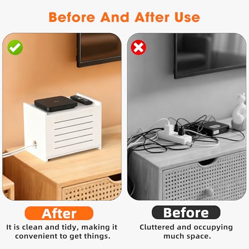 Wooden WiFi Router Storage Box for Routers Up to 9.8" Tall, Need Assembly - view 3