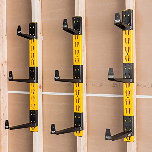 DEWALT 3-Piece Wall Mount Cantilever Wood and Lumber Storage Rack for Workshop Shelving, Multi-Depth Storage, Supports a Total of 273 lbs. - view 6