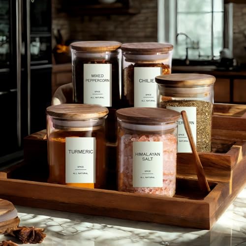 201 Spice Jar Labels - Preprinted Minimalist Waterproof Stickers for Kitchen Jars, Herb & Seasoning Labels for Pantry Organization - view 5