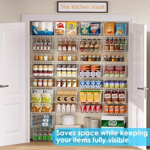 3-Pack Under Shelf Hanging Baskets Space-Saving Pantry Shelf Organizer - view 5