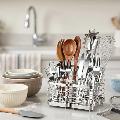 Utensil Holder, Stainless Steel Utensil Drying Rack for Kitchen Counter - view 6