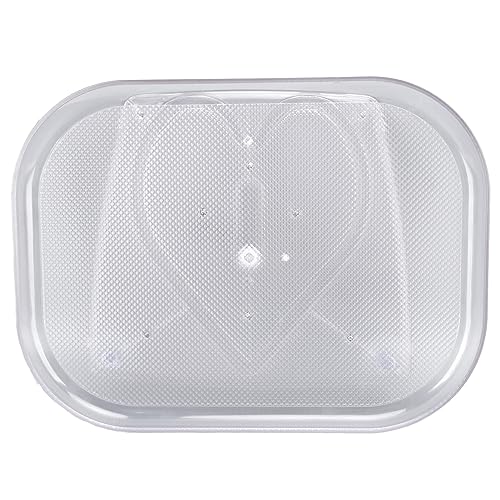 Rotating Storage Rack, Transparent Plastic 360 Degree Tray with Nonslip
