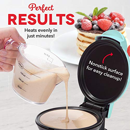 Deluxe Egg Bite Maker with Mini Griddle for Individual Pancakes and other On-The-Go Meals (Aqua) - view 7