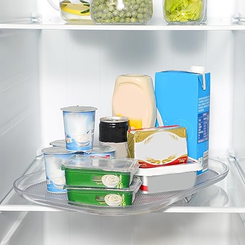 Rotating Storage Rack, Transparent Plastic 360 Degree Tray with Nonslip - view 4