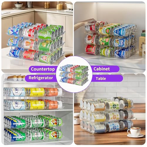 Can Organizer for Pantry, 3-Tier Combinable Can Rack - view 6