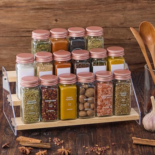 24 Pcs Glass Spice Jars with Labels, Seasoning Containers with Metal Lids - view 5